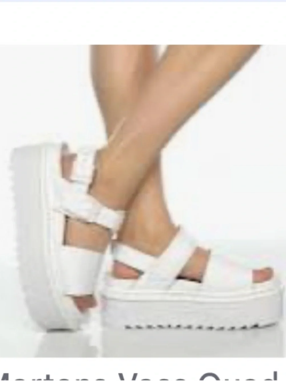 Dr. Martens White Platform Sandals with Chunky Soles